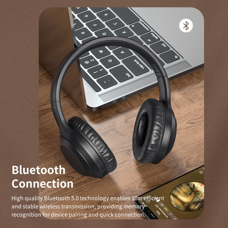 ROCK Space O2 HiFi Bluetooth 5.0 Wireless Headset with Mic, Support TF Card(White) - free shipping - PMC TechLife - Order now!