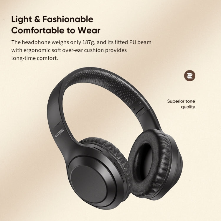 ROCK Space O2 HiFi Bluetooth 5.0 Wireless Headset with Mic, Support TF Card(White) - free shipping - PMC TechLife - Order now!