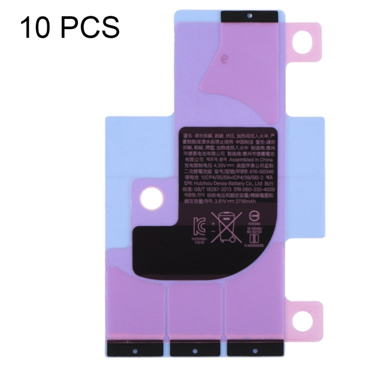 10 PCS Battery Adhesive Tape Stickers for iPhone XS - Others by PMC TechLife | Online Shopping South Africa | PMC TechLife