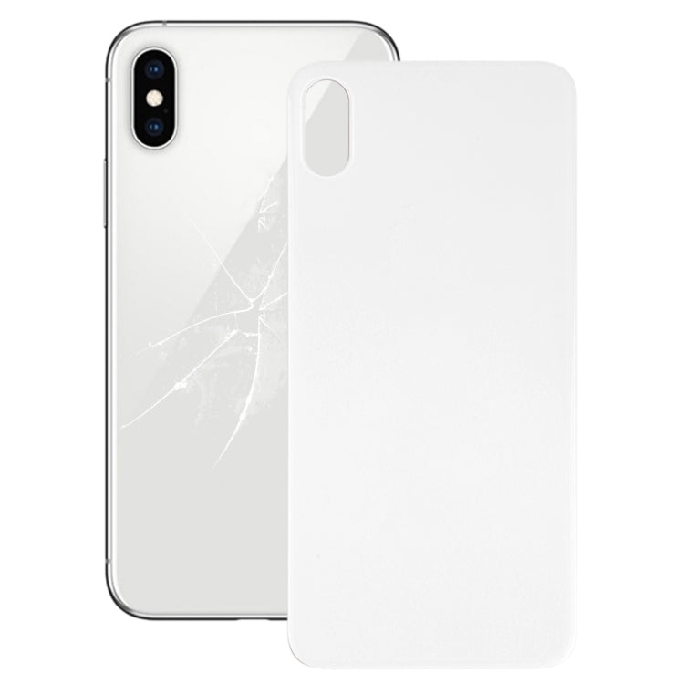 Easy Replacement Big Camera Hole Glass Back Battery Cover with Adhesive for iPhone XS(White) - Back Cover by PMC TechLife | Online Shopping South Africa | PMC TechLife