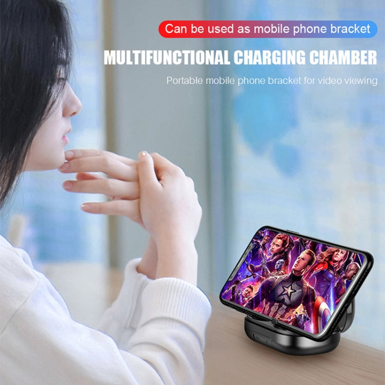263 TWS CVC8.0 Noise Cancelling Bluetooth Earphone with Charging Box, Support Touch & Three-screen LED Battery Display & Phone Holder & Power Bank & HD Call & Voice Assistant(Black) - TWS Earphone by PMC TechLife | Online Shopping South Africa | PMC TechLife