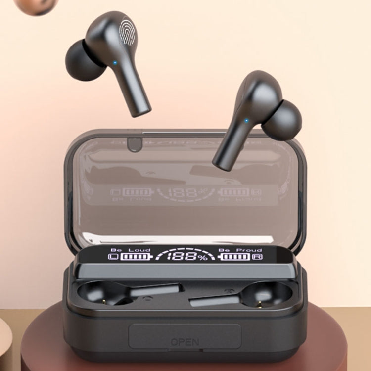 278 TWS External Noise Cancelling Touch Bluetooth Earphone with Charging Box, Support LED Power Digital Display & Breathing Lights & Call & Voice Assistant(Black) - TWS Earphone by PMC TechLife | Online Shopping South Africa | PMC TechLife