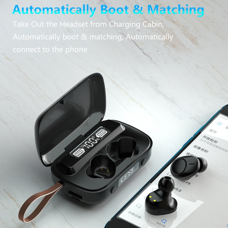 A13 TWS CVC8.0 and DSP Dual Noise Cancelling Touch Bluetooth Earphone with Charging Box, Support LED Digital Display & Clock & Flashlight & HD Call & Siri & Power Bank(Black) - TWS Earphone by PMC TechLife | Online Shopping South Africa | PMC TechLife