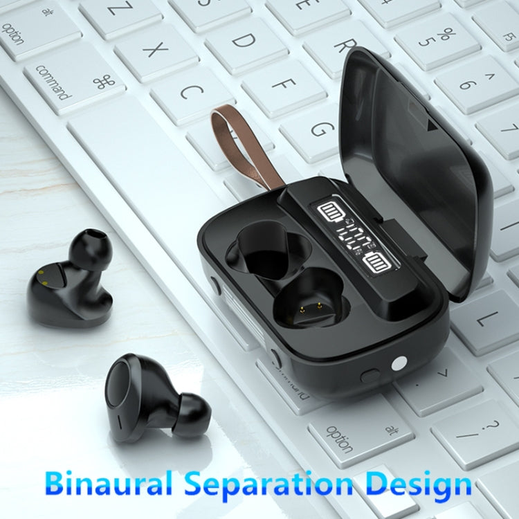 A13 TWS CVC8.0 and DSP Dual Noise Cancelling Touch Bluetooth Earphone with Charging Box, Support LED Digital Display & Clock & Flashlight & HD Call & Siri & Power Bank(Black) - TWS Earphone by PMC TechLife | Online Shopping South Africa | PMC TechLife