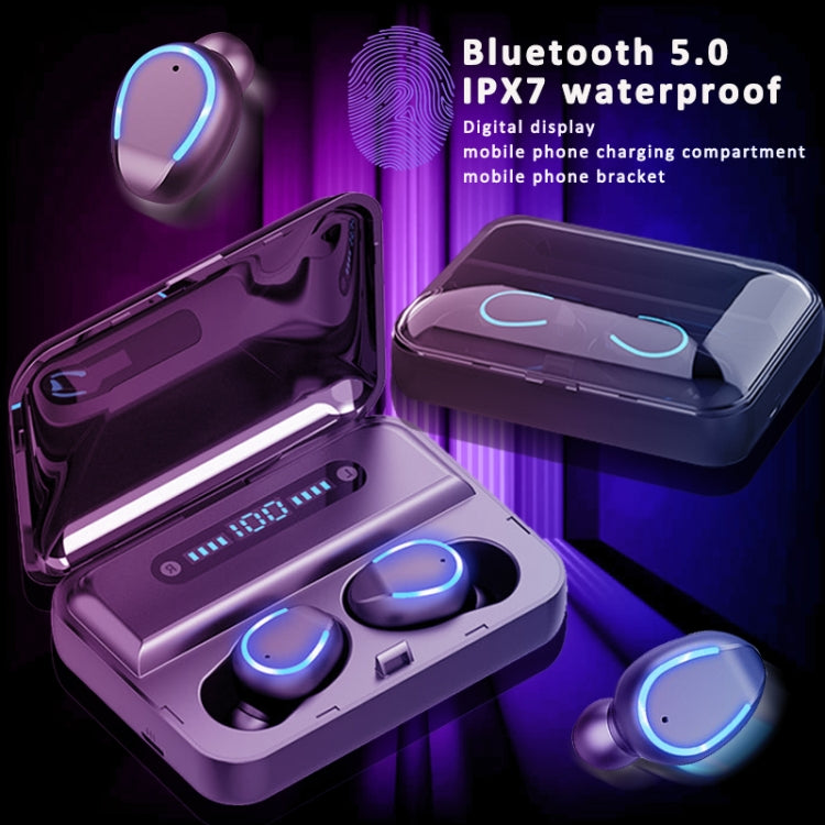 F9-5 Intelligent Noise Cancelling Touch Bluetooth Earphone with Charging Box, Supports Three-screen LED Power Display & HD Call & Power Bank & Siri(White) - Bluetooth Earphone by PMC TechLife | Online Shopping South Africa | PMC TechLife