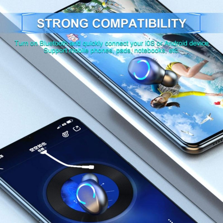 F9-8 TWS CVC8.0 Noise Cancelling Touch Mini Bluetooth Earphone with Charging Box, Support Three-screen LED Power Display & Mobile Phone Holder & Call & Voice Assistant(Black) - TWS Earphone by PMC TechLife | Online Shopping South Africa | PMC TechLife