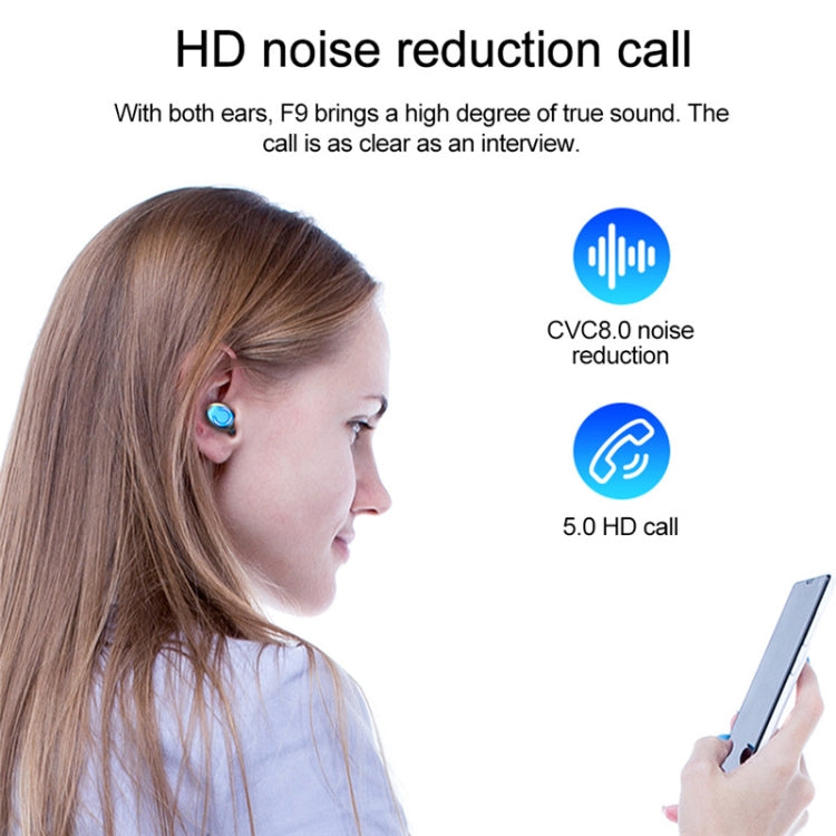 F9-9 TWS CVC8.0 Noise Cancelling Bluetooth Earphone with Charging Box, Support Touch Lighting Effect & Three-screen LED Power Display & Power Bank & Mobile Phone Holder & HD Call & Voice Assistant(Black) - TWS Earphone by PMC TechLife | Online Shopping South Africa | PMC TechLife
