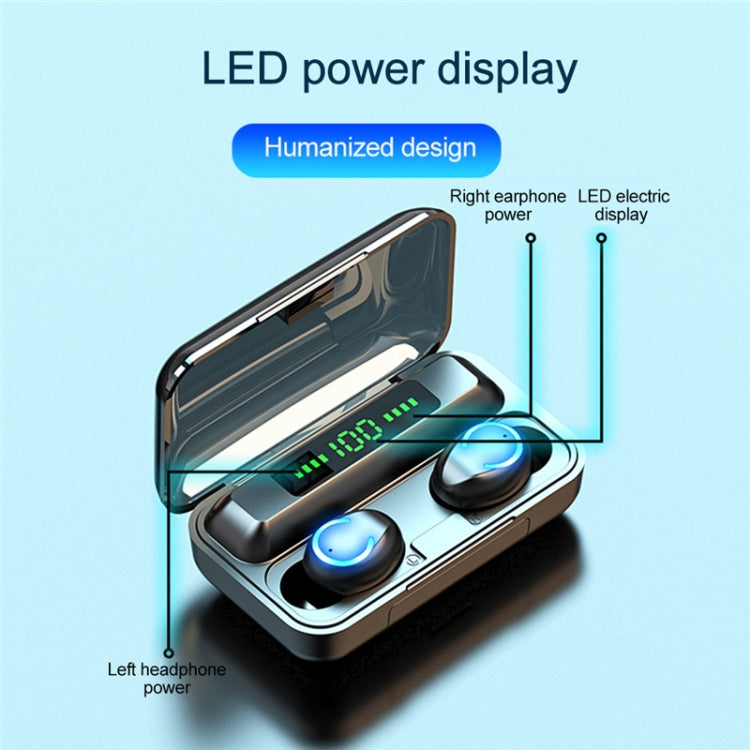 F9-9 TWS CVC8.0 Noise Cancelling Bluetooth Earphone with Charging Box, Support Touch Lighting Effect & Three-screen LED Power Display & Power Bank & Mobile Phone Holder & HD Call & Voice Assistant(Black) - TWS Earphone by PMC TechLife | Online Shopping South Africa | PMC TechLife