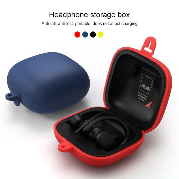 Solid Color Silicone Wireless Bluetooth Earphone Protective Case for Beats Powerbeats Pro(Wine Red) - Other Case by PMC TechLife | Online Shopping South Africa | PMC TechLife