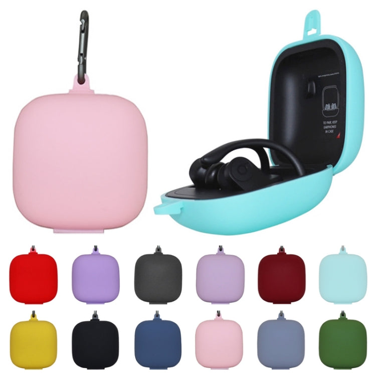 Solid Color Silicone Wireless Bluetooth Earphone Protective Case for Beats Powerbeats Pro(Black) - Other Case by PMC TechLife | Online Shopping South Africa | PMC TechLife