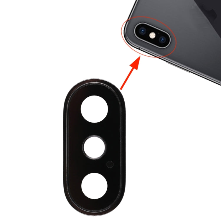 Back Camera Bezel with Lens Cover for iPhone XS / XS Max(Black) - Camera Series by PMC TechLife | Online Shopping South Africa | PMC TechLife | Buy Now Pay Later Mobicred