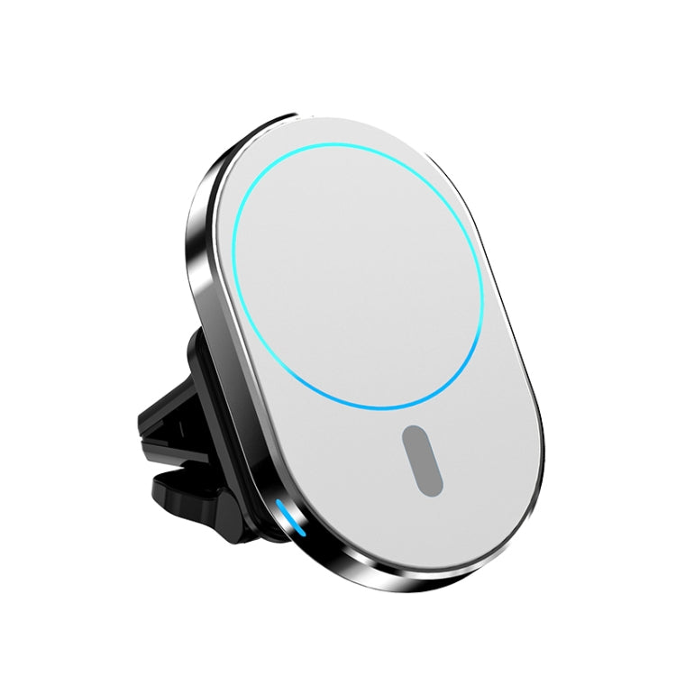 JJT-968 15W Max Output Magnetic Car Air Outlet Bracket Wireless Charger(White) - Wireless Charger Holders by PMC TechLife | Online Shopping South Africa | PMC TechLife