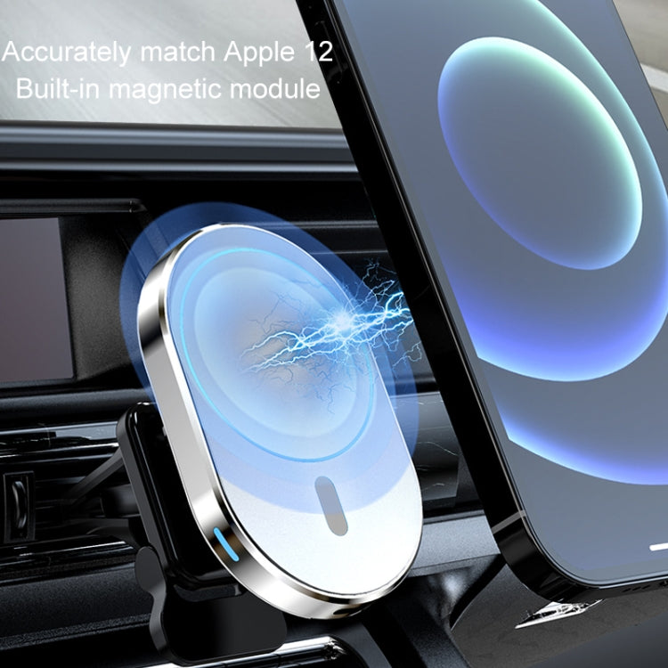 JJT-968 15W Max Output Magnetic Car Air Outlet Bracket Wireless Charger(Blue) - Wireless Charger Holders by PMC TechLife | Online Shopping South Africa | PMC TechLife