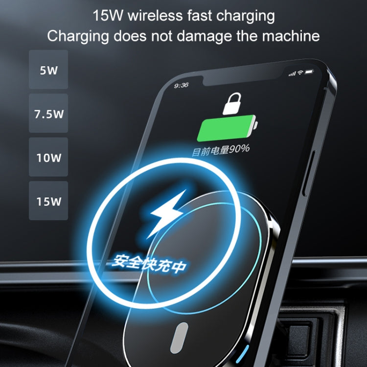 JJT-968 15W Max Output Magnetic Car Air Outlet Bracket Wireless Charger(White) - Wireless Charger Holders by PMC TechLife | Online Shopping South Africa | PMC TechLife