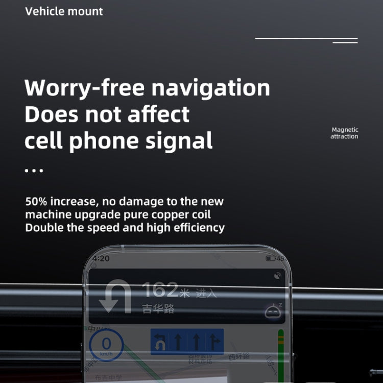 JJT-969 15W Max Output Magnetic Car Air Outlet Bracket Wireless Charger(Red) - Wireless Charger Holders by PMC TechLife | Online Shopping South Africa | PMC TechLife