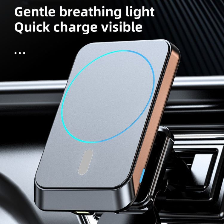 JJT-969 15W Max Output Magnetic Car Air Outlet Bracket Wireless Charger(Black) - Wireless Charger Holders by PMC TechLife | Online Shopping South Africa | PMC TechLife