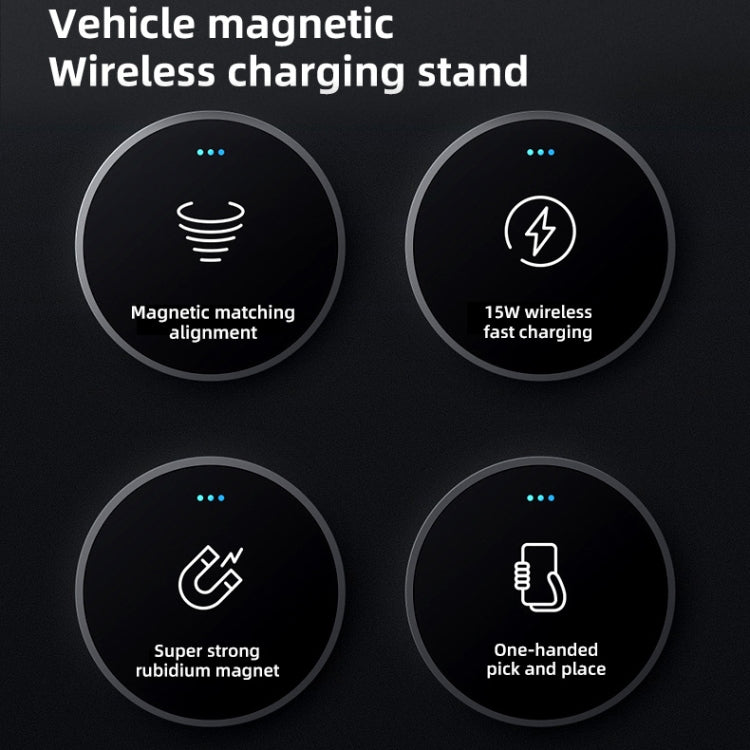 JJT-969 15W Max Output Magnetic Car Air Outlet Bracket Wireless Charger(Black) - Wireless Charger Holders by PMC TechLife | Online Shopping South Africa | PMC TechLife
