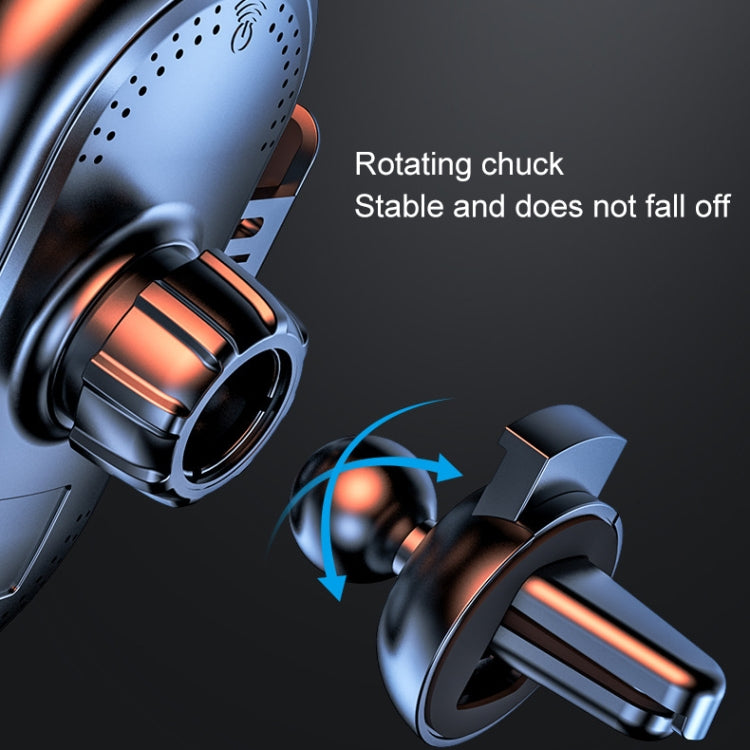 K10 15W Max Output Infrared Sensor Car Air Outlet Bracket Wireless Charger(Black) - Wireless Charger Holders by PMC TechLife | Online Shopping South Africa | PMC TechLife