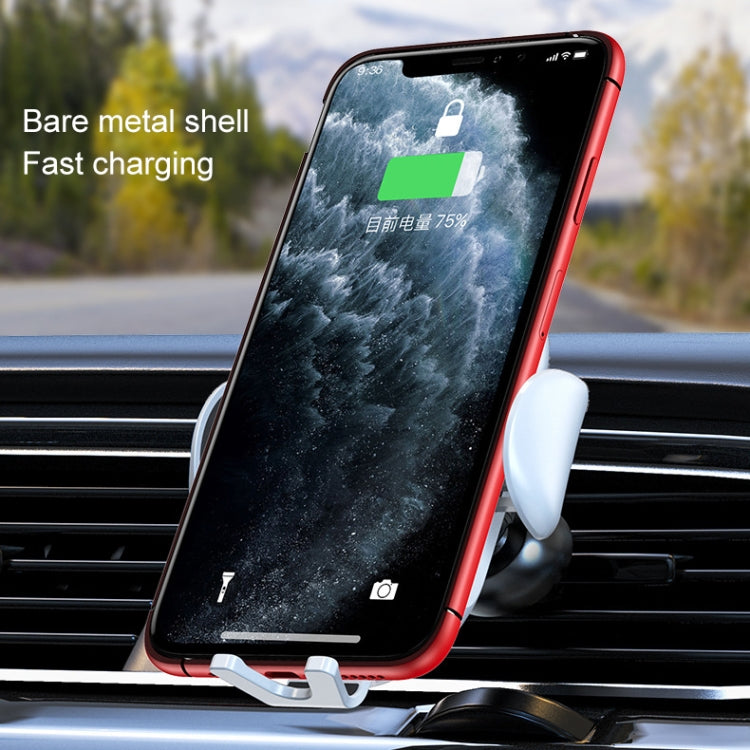 K10 15W Max Output Infrared Sensor Car Air Outlet Bracket Wireless Charger(Black) - Wireless Charger Holders by PMC TechLife | Online Shopping South Africa | PMC TechLife