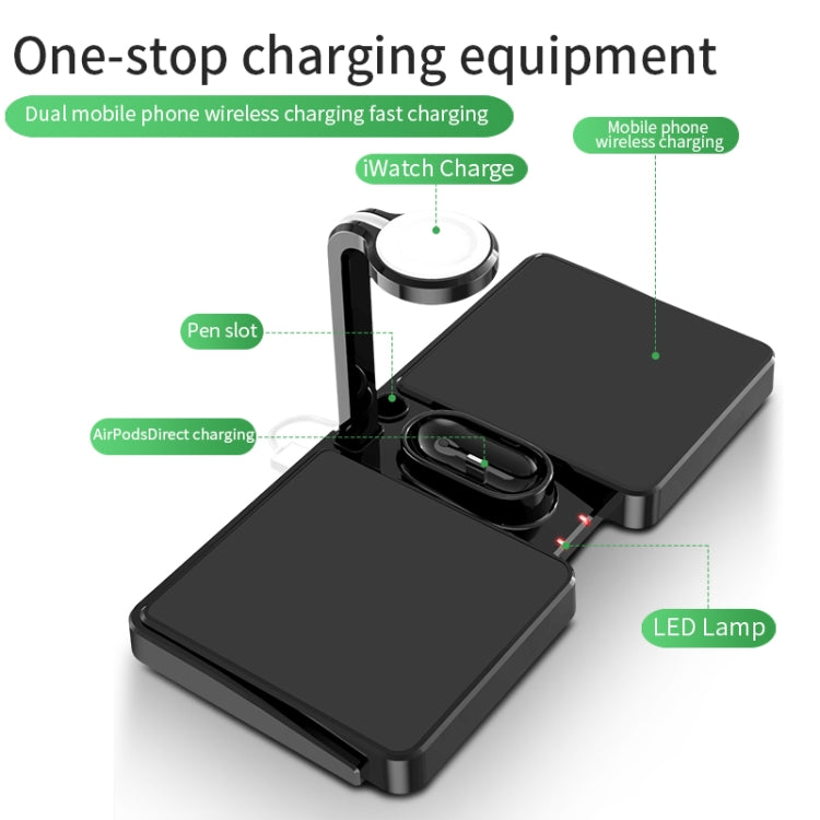 K04 4 in 1 10W Qi Standard Wireless Charger for Mobile Phones & iWatch & AirPods (White) - free shipping - PMC TechLife - Order now!