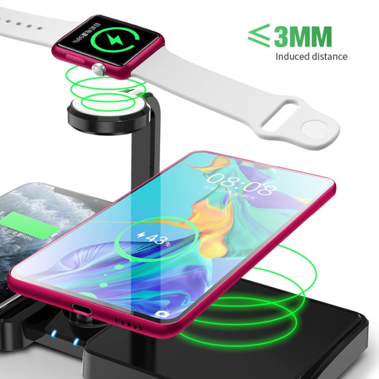K04 4 in 1 10W Qi Standard Wireless Charger for Mobile Phones & iWatch & AirPods (White) - free shipping - PMC TechLife - Order now!