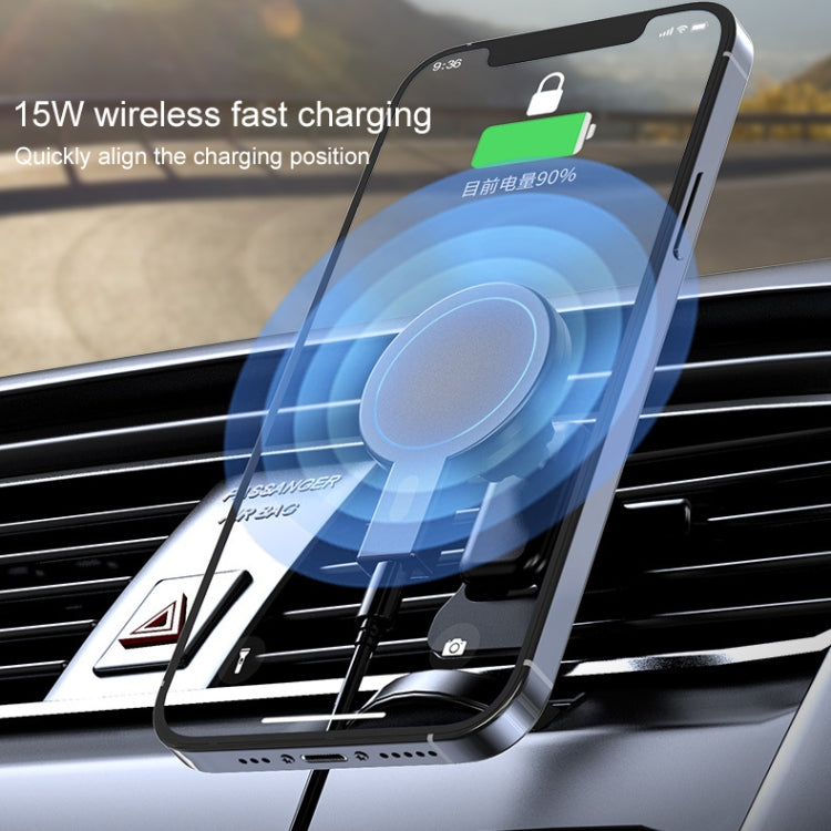 K07 15W Max Output Magnetic Car Air Outlet Bracket Wireless Charger(White) - Wireless Charger Holders by PMC TechLife | Online Shopping South Africa | PMC TechLife