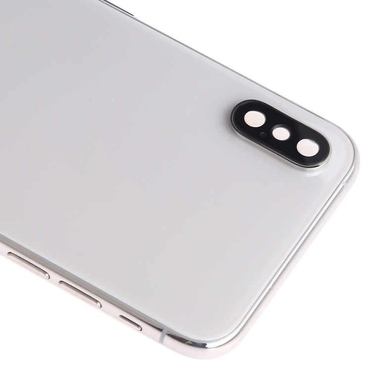 Battery Back Cover Assembly (with Side Keys & Speaker Ringer Buzzer & Motor & Camera Lens & Card Tray & Power Button + Volume Button + Charging Port + Signal Flex Cable & Wireless Charging Module) for iPhone XS(White) - Back Cover by PMC TechLife | Online Shopping South Africa | PMC TechLife | Buy Now Pay Later Mobicred