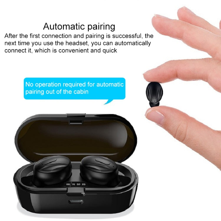 XG13 Bluetooth 5.0 TWS Mini Stereo Wireless Bluetooth Earphone (Black) - TWS Earphone by PMC TechLife | Online Shopping South Africa | PMC TechLife