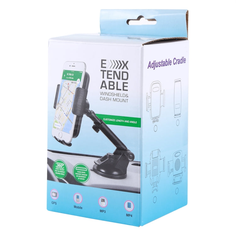 Universal Rotatable Adjustment Car Windshield Mobile Phone Holder with Suction Cup (Black) - Car Holders by PMC TechLife | Online Shopping South Africa | PMC TechLife