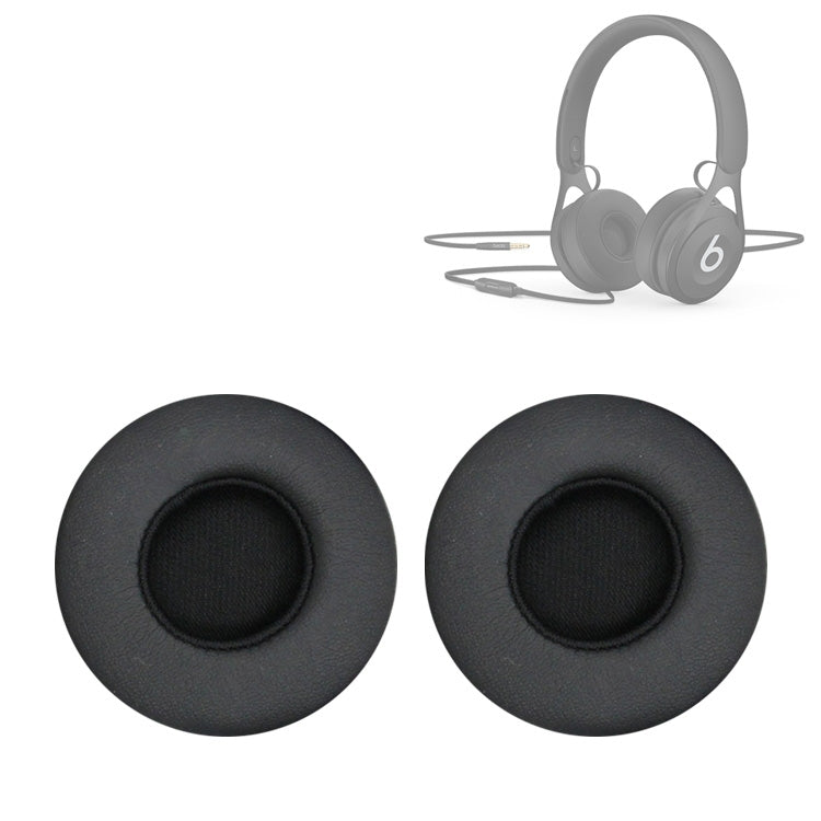 2 PCS For Beats EP Wired Headset Ear-cap Sponge Earmuffs(Black) - Earmuff & Pad by PMC TechLife | Online Shopping South Africa | PMC TechLife