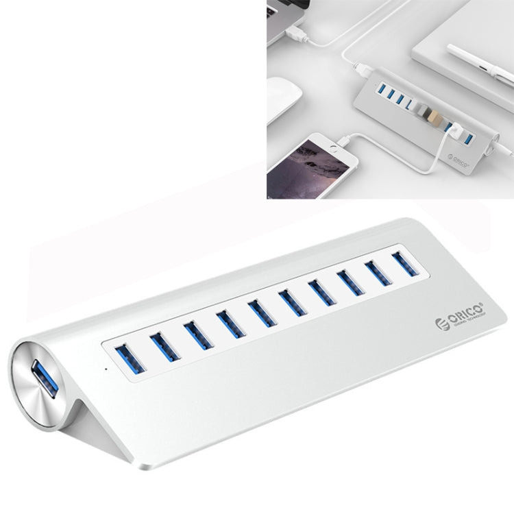 ORICO M3H10-U3-V2 Aluminum Alloy 10 USB 3.0 Ports HUB - USB HUB by ORICO | Online Shopping South Africa | PMC TechLife | Buy Now Pay Later Mobicred