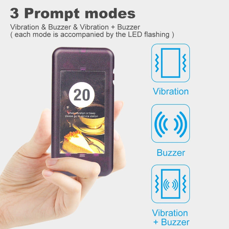 QC100 999 Channel Restaurant Wireless Paging Queuing Calling System with 20 Call Coaster Pagers, EU Plug - Alarm System by PMC TechLife | Online Shopping South Africa | PMC TechLife