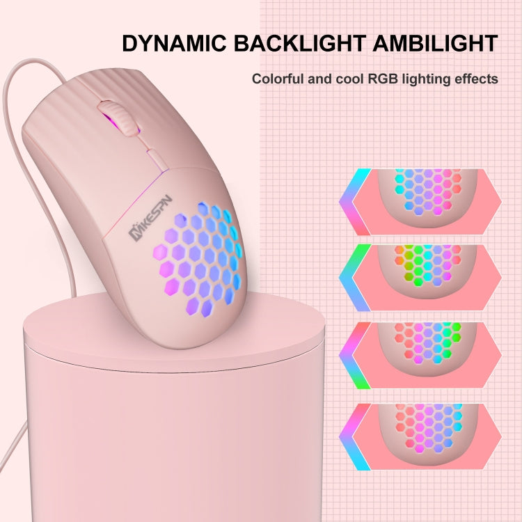 MKESPN SXS-838 Type-C Interface RGB Hollow Wired Mouse(Black) - Wired Mice by MKESPN | Online Shopping South Africa | PMC TechLife | Buy Now Pay Later Mobicred