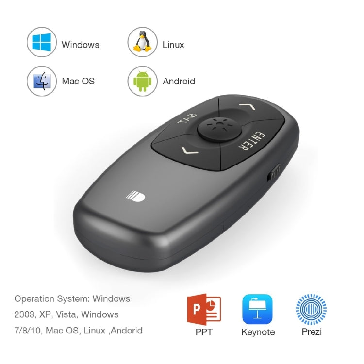 Doosl DSIT011 2.4GHz Mini Rechargeable PowerPoint Presentation Remote Control, Control Distance: 100m(Black) -  by DOOSL | Online Shopping South Africa | PMC TechLife | Buy Now Pay Later Mobicred