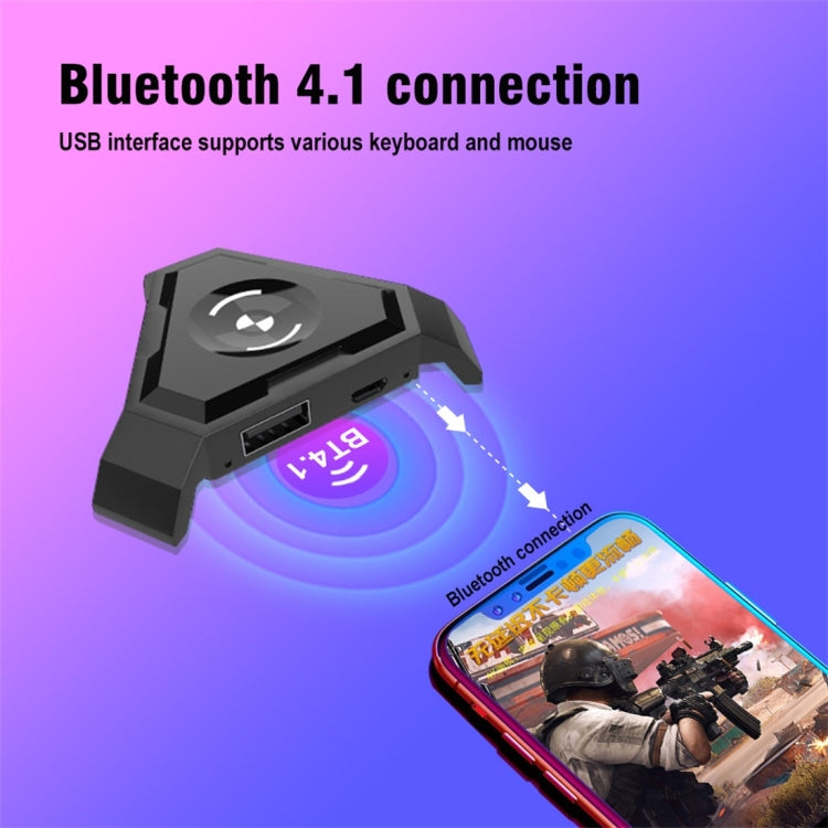 HXSJ P5 Bluetooth 4.1 Keyboard Mouse Bluetooth Gaming Converter, Can Not Be Pressed Version(Black) - free shipping - PMC TechLife - Order now!