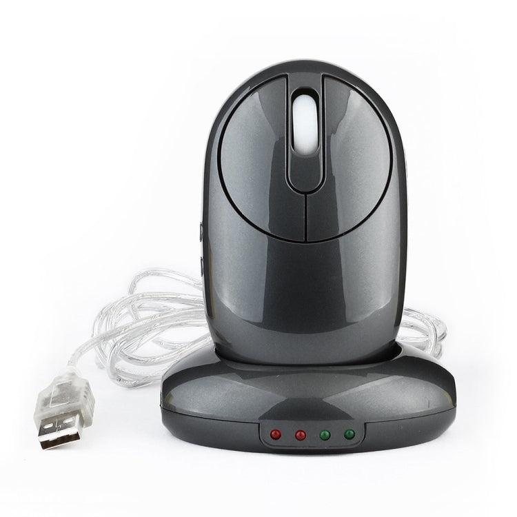 MZ-012 2.4G 1200 DPI Wireless Rechargeable Optical Mouse with 3 Ports USB HUB / Charging Dock(Grey) - free shipping - PMC TechLife - Order now!