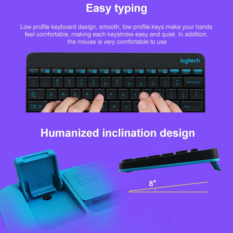 Logitech MK245 Nano Wireless Keyboard Mouse Set (Black) - Wireless Keyboard by Logitech | Online Shopping South Africa | PMC TechLife | Buy Now Pay Later Mobicred