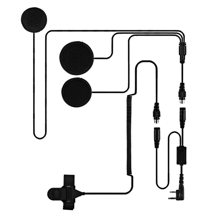 2 Pin PTT Adjustable Volume Motorcycle Helmet Headset Microphone for BAOFENG Radio Walkie Talkie - Microphones & Headsets by PMC TechLife | Online Shopping South Africa | PMC TechLife | Buy Now Pay Later Mobicred