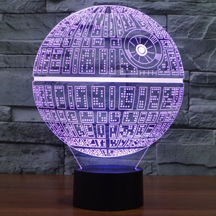 Death Star Style 3D Touch Switch Control LED Light , 7 Colour Discoloration Creative Visual Stereo Lamp Desk Lamp Night Light - free shipping - PMC TechLife - Order now!