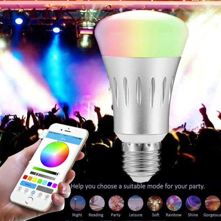 JH-G05 E27 7W WiFi Smart LED Light Bulb, 6000K+RGB 600LM Works with Alexa & Google Home, AC 175-255V(Silver) - Smart Light Bulbs by PMC TechLife | Online Shopping South Africa | PMC TechLife