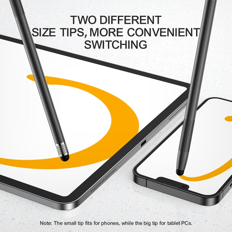 JOYROOM JR-DR01 Universal Dual-head Replaceable Silicone Tips Passive Tablet Stylus Pen (Black) - Stylus Pen by JOYROOM | Online Shopping South Africa | PMC TechLife