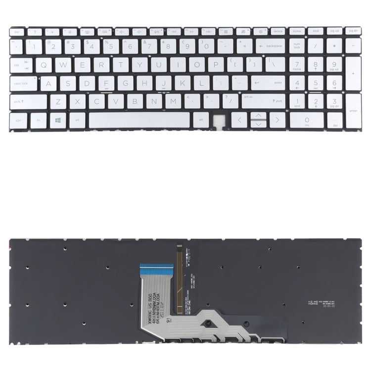 For HP Envy X360 15-ED 15-ED0008CA 15-ED0023DX US Version Keyboard with RGB Backlight (Silver) - Replacement Keyboards by PMC TechLife | Online Shopping South Africa | PMC TechLife
