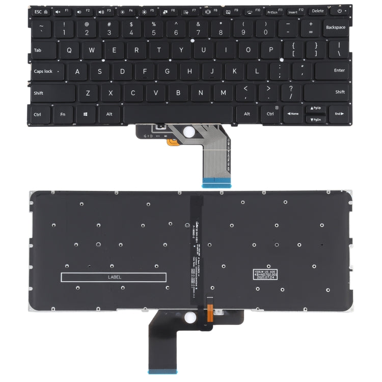 For Xiaomi Mi Air 13.3 US Version Keyboard with Backlight (Black) - Replacement Keyboards by PMC TechLife | Online Shopping South Africa | PMC TechLife