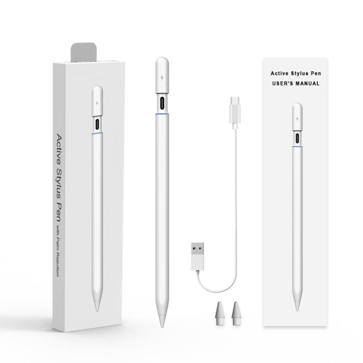 P8 Active Capacitive Stylus Pen with Palm Rejection for iPad After 2018 Version (White) - Stylus Pen by PMC TechLife | Online Shopping South Africa | PMC TechLife