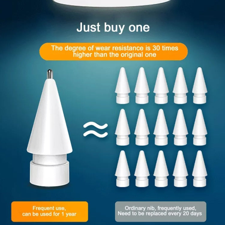 M2 Short Metal Pen Tip for Apple Pencil 1 / 2 (White) - Pencil Accessories by PMC TechLife | Online Shopping South Africa | PMC TechLife