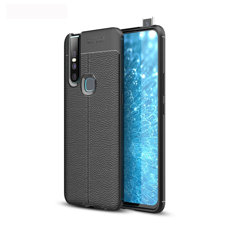Litchi Texture TPU Shockproof Case for Vivo V15 (Black) - vivo Cases by PMC TechLife | Online Shopping South Africa | PMC TechLife | Buy Now Pay Later Mobicred
