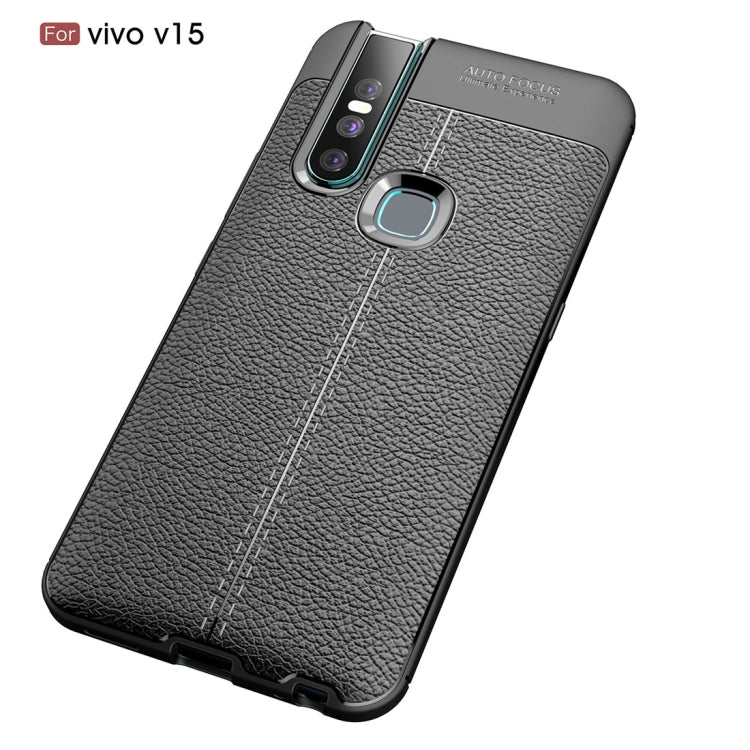 Litchi Texture TPU Shockproof Case for Vivo V15 (Black) - vivo Cases by PMC TechLife | Online Shopping South Africa | PMC TechLife | Buy Now Pay Later Mobicred