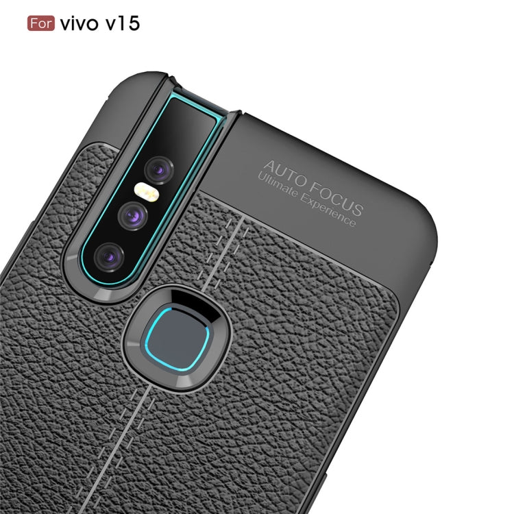 Litchi Texture TPU Shockproof Case for Vivo V15 (Black) - vivo Cases by PMC TechLife | Online Shopping South Africa | PMC TechLife | Buy Now Pay Later Mobicred
