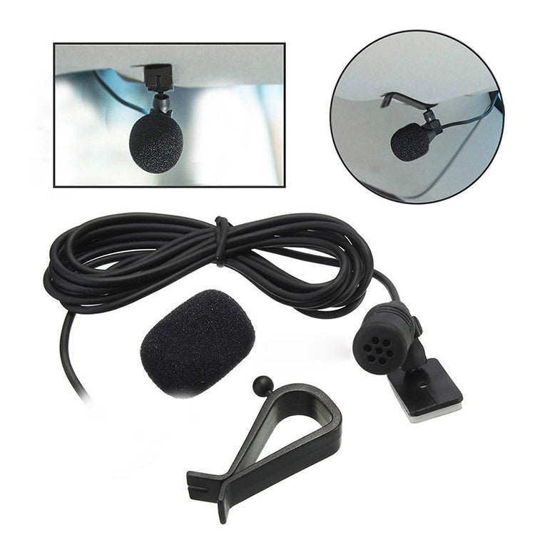 ZJ015MR Stereo 3.5mm Straight Plug Car Navigation DVD External Paste Microphone, Length: 3m - free shipping - PMC TechLife - Order now!