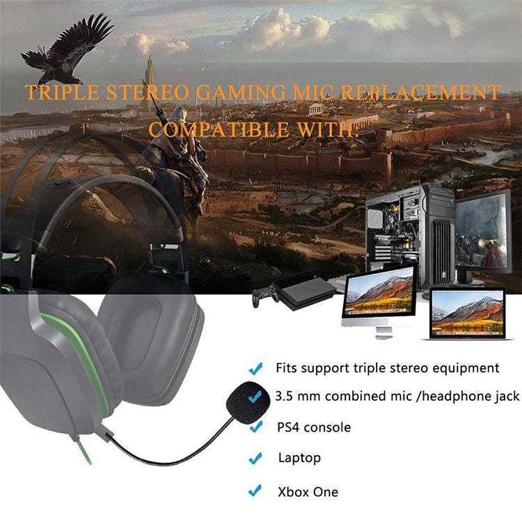 ZJ033MR-03 17cm 4 Level Pin 3.5mm Straight Plug Gaming Headset Sound Card Live Microphone - Microphone by PMC TechLife | Online Shopping South Africa | PMC TechLife